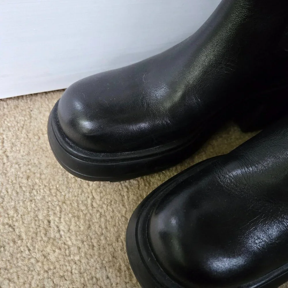 Zara Black Platform Chelsea Boots